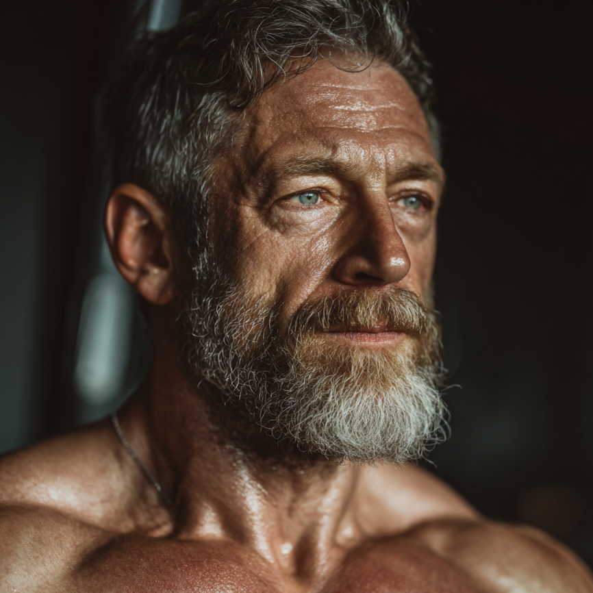 Група літніх людей виконує вправи йоги в парку